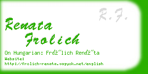 renata frolich business card